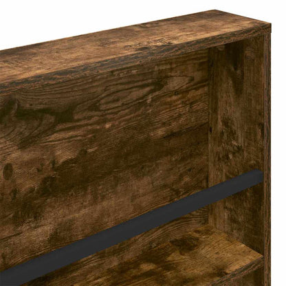 vidaXL Magazine Rack 2 pcs Smoked Oak 100 x 12 x 70 cm Engineered Wood