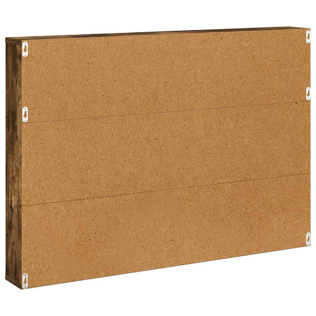 vidaXL Magazine Rack 2 pcs Smoked Oak 100 x 12 x 70 cm Engineered Wood