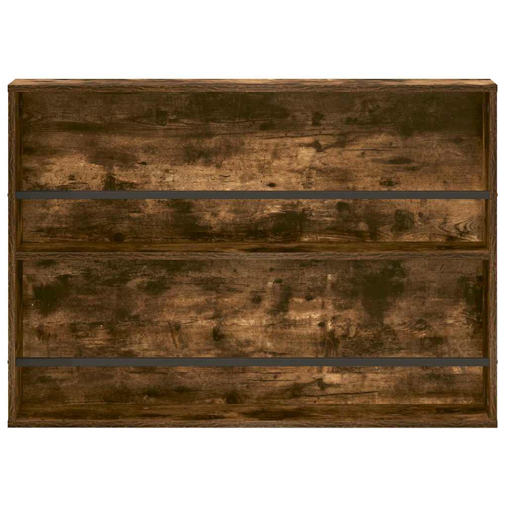 vidaXL Magazine Rack 2 pcs Smoked Oak 100 x 12 x 70 cm Engineered Wood