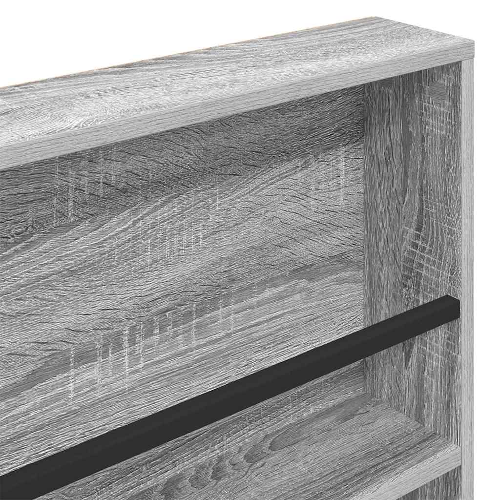 vidaXL Magazine Rack Grey Sonoma 100 x 12 x 70 cm Engineered Wood