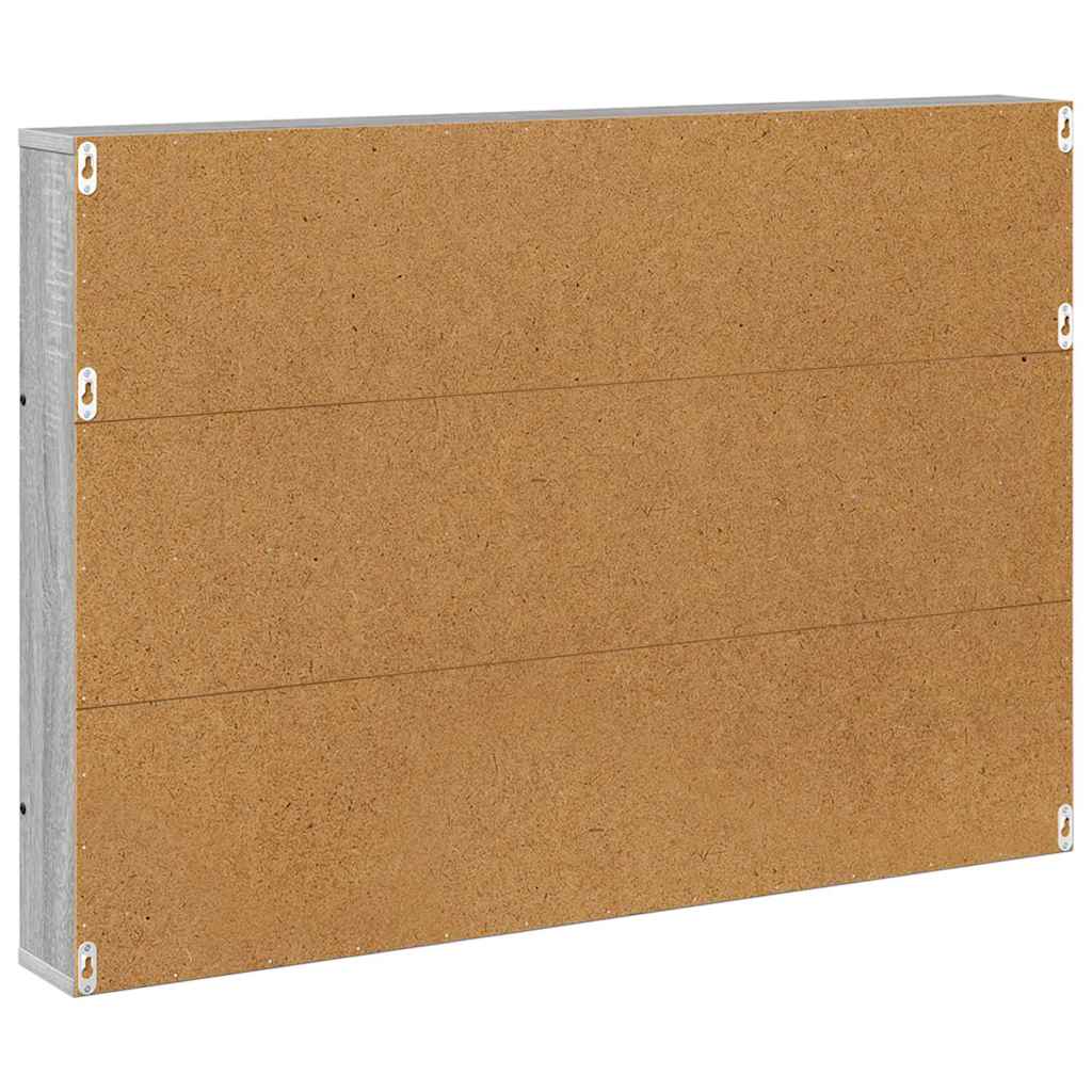 vidaXL Magazine Rack with Shelf 2 pcs Grey Sonoma 100 x 12 x 70 cm