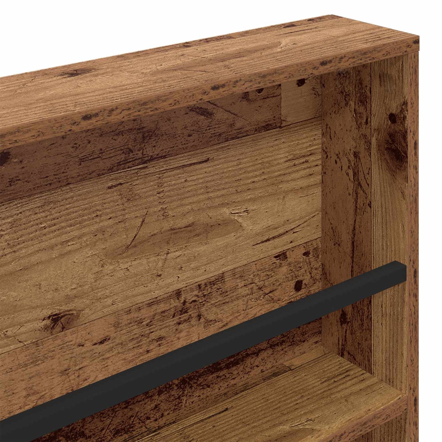 vidaXL Magazine Rack Old Wood 100 x 12 x 70 cm Engineered Wood