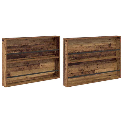 vidaXL Magazine Rack 2 pcs Old Wood 100 x 12 x 70 cm Engineered Wood