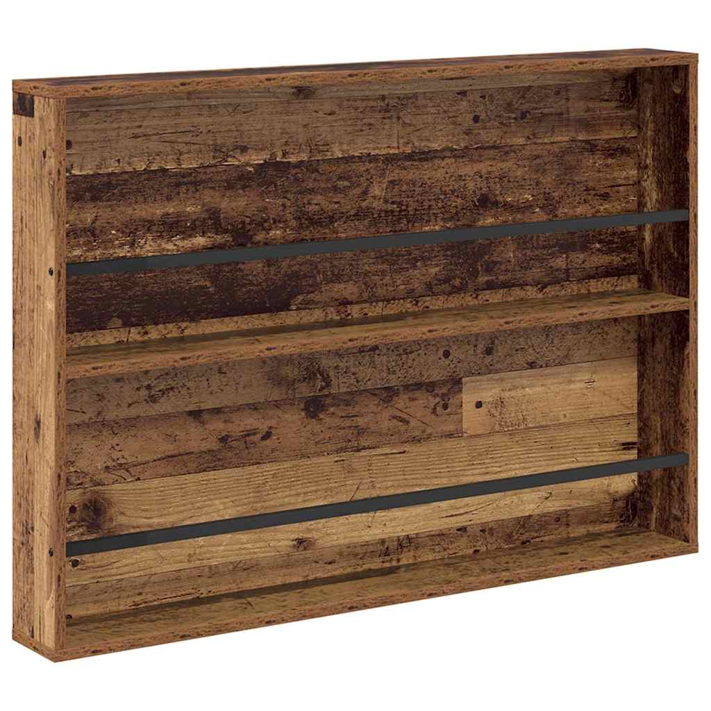 vidaXL Magazine Rack 2 pcs Old Wood 100 x 12 x 70 cm Engineered Wood