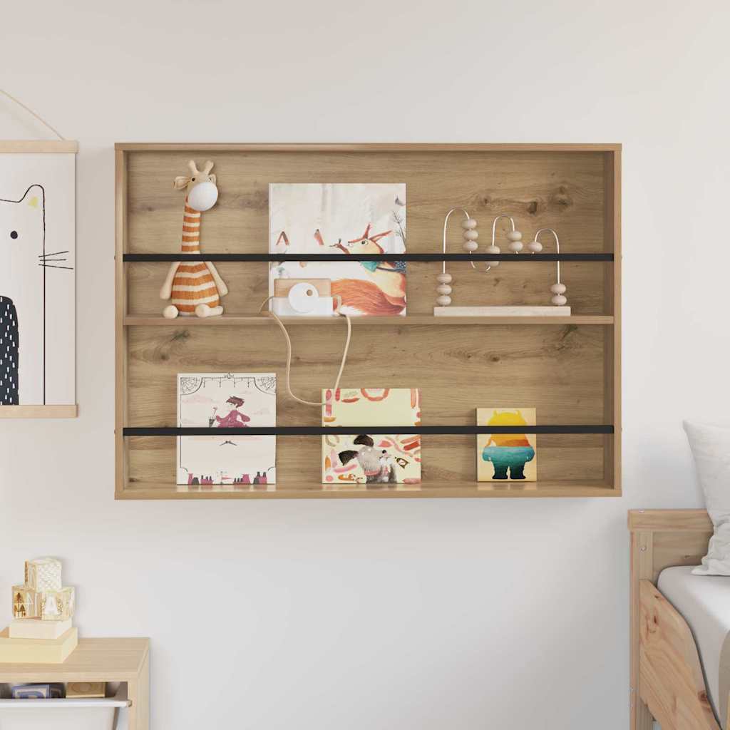 vidaXL Magazine Rack Artisan Oak 100 x 12 x 70 cm Engineered Wood