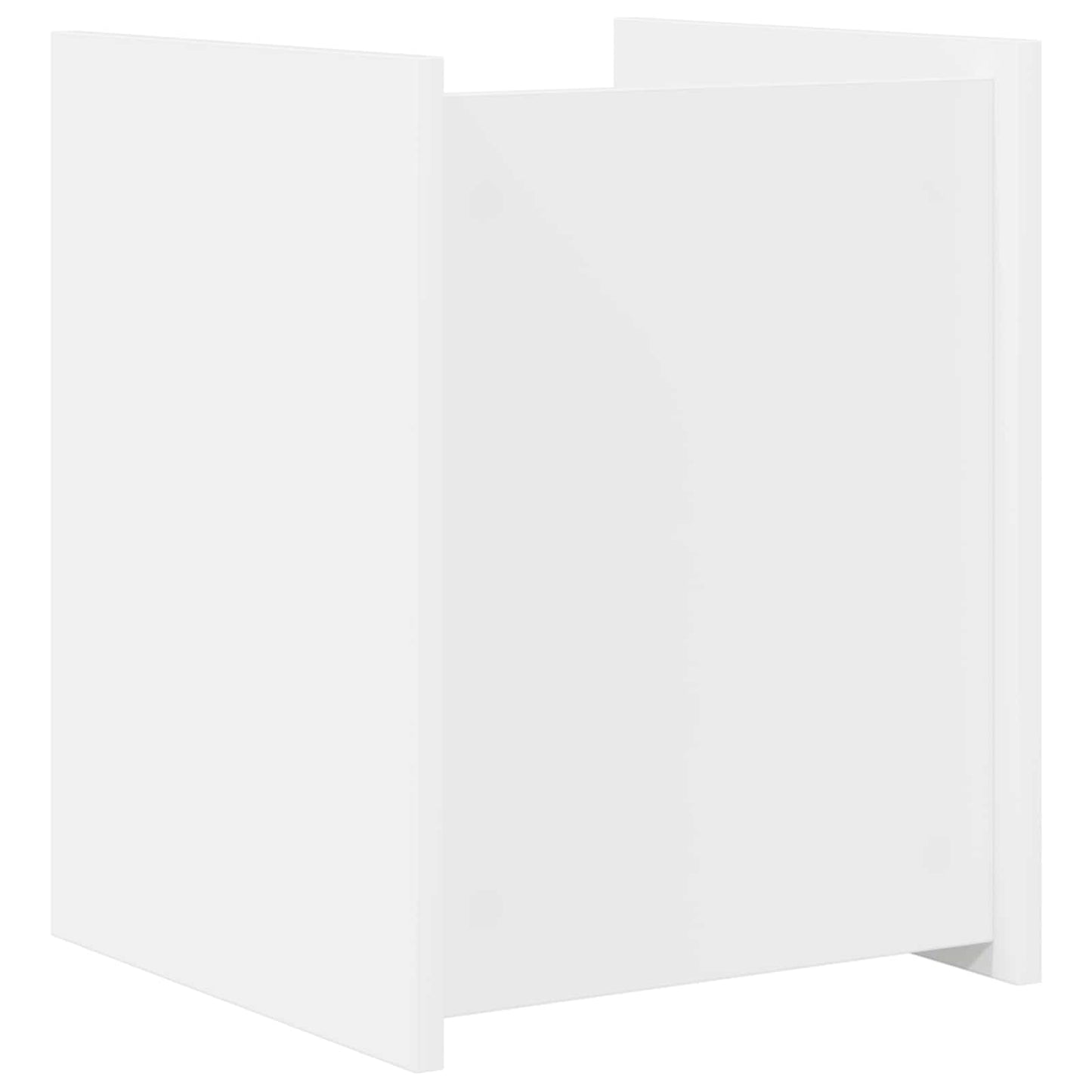 vidaXL Magazine Rack with Shelf White 35 x 35 x 45 cm Engineered Wood