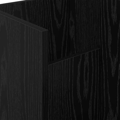 vidaXL Magazine Rack Black Oak 35 x 35 x 45 cm Engineered Wood