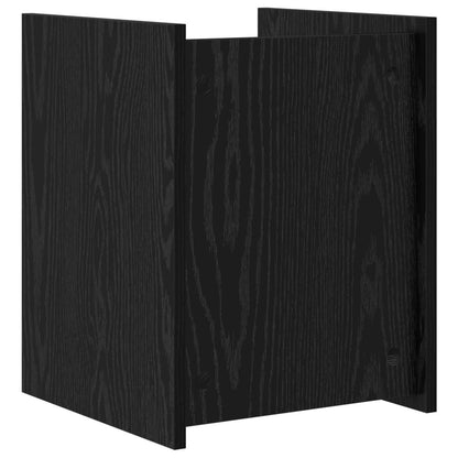 vidaXL Magazine Rack Black Oak 35 x 35 x 45 cm Engineered Wood