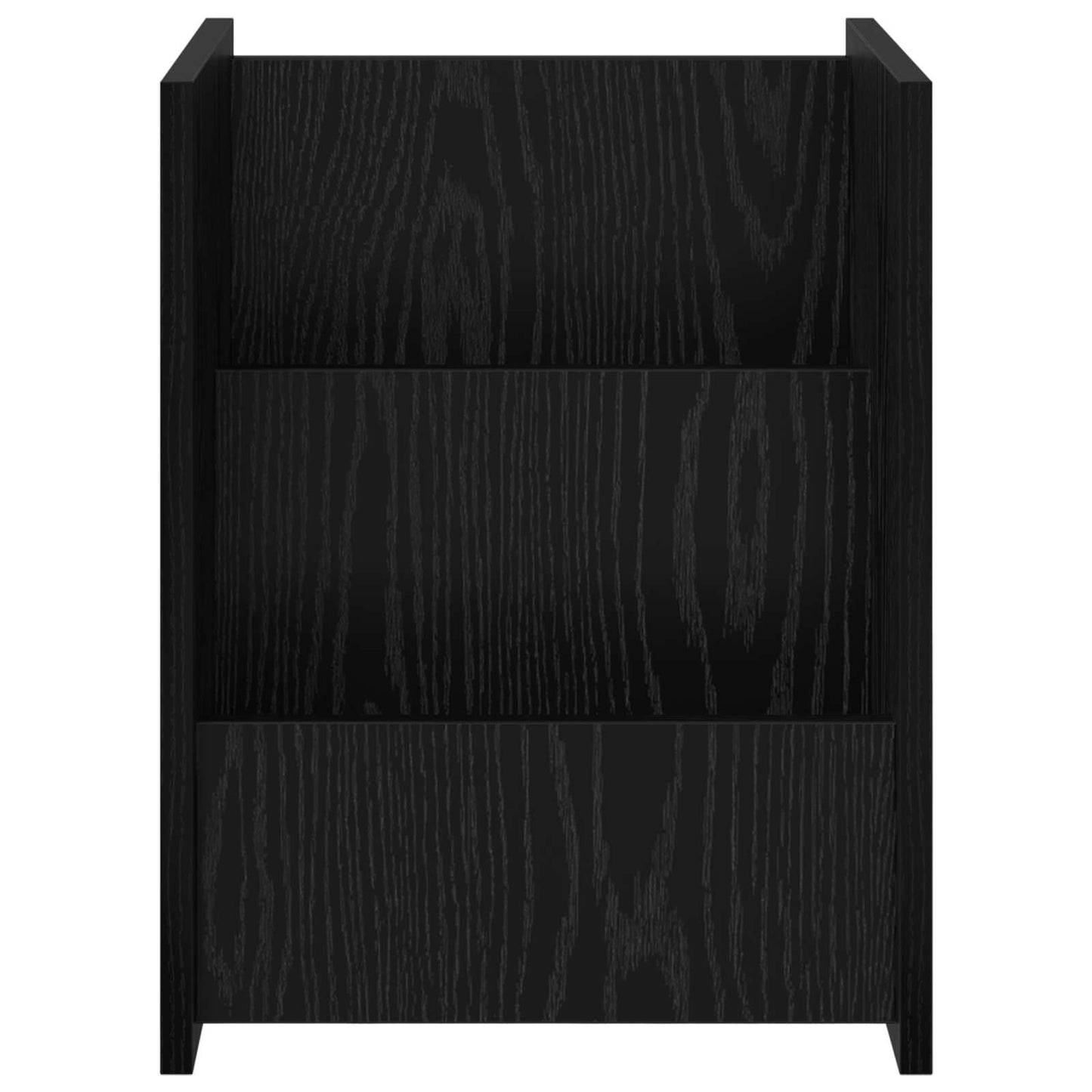 vidaXL Magazine Rack Black Oak 35 x 35 x 45 cm Engineered Wood