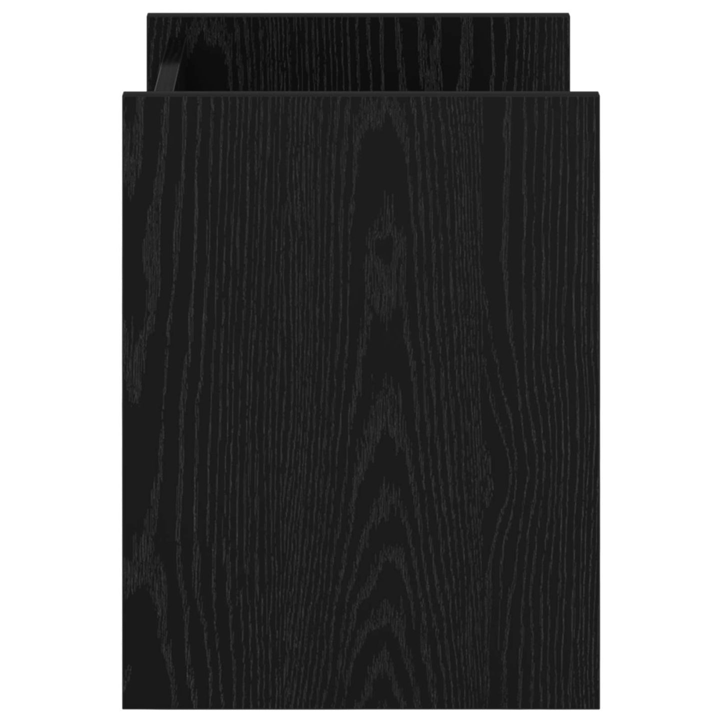 vidaXL Magazine Rack Black Oak 35 x 35 x 45 cm Engineered Wood