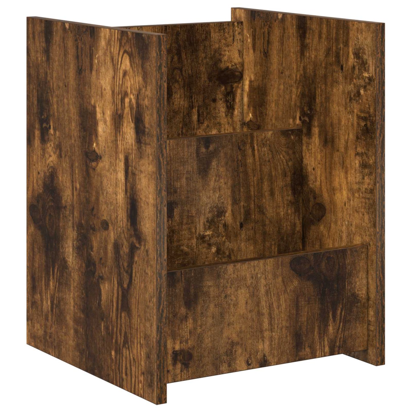 vidaXL Magazine Rack Smoked Oak 35 x 35 x 45 cm Engineered Wood
