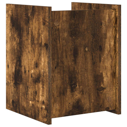 vidaXL Magazine Rack Smoked Oak 35 x 35 x 45 cm Engineered Wood