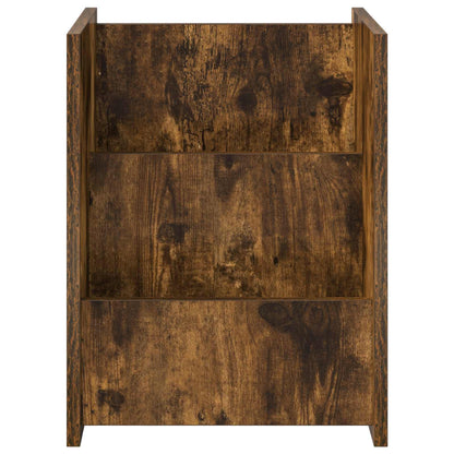 vidaXL Magazine Rack Smoked Oak 35 x 35 x 45 cm Engineered Wood