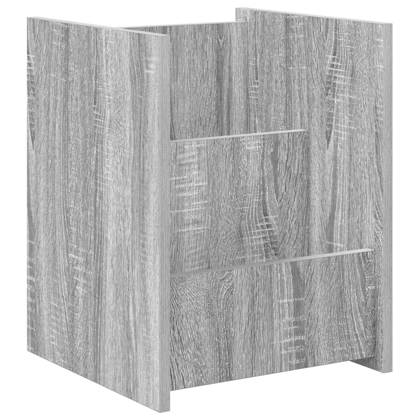 vidaXL Magazine Rack Grey Sonoma 35 x 35 x 45 cm Engineered Wood
