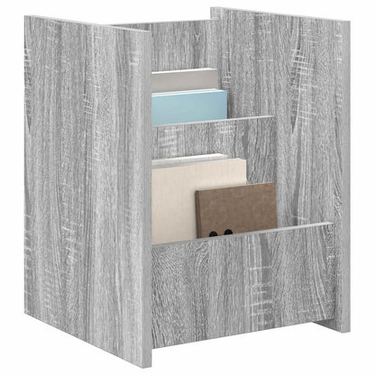 vidaXL Magazine Rack Grey Sonoma 35 x 35 x 45 cm Engineered Wood
