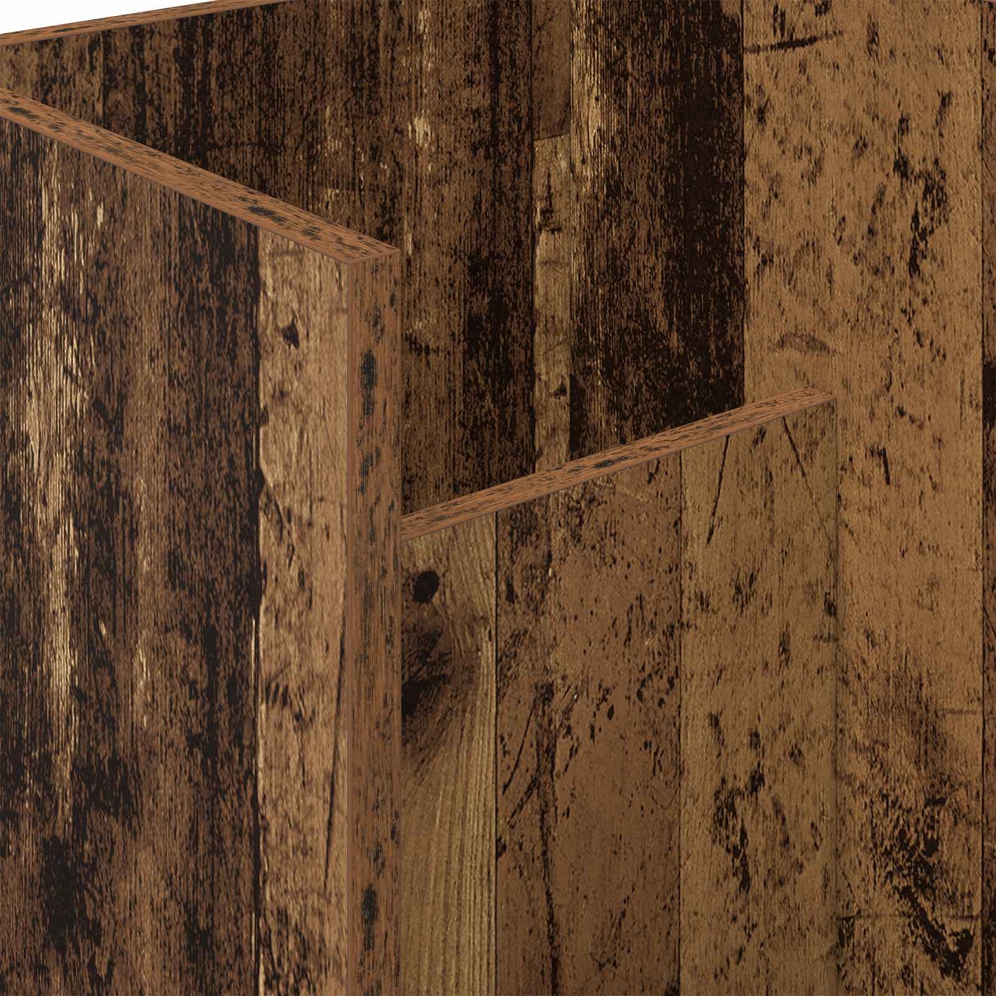vidaXL Magazine Rack Old Wood 35 x 35 x 45 cm Engineered Wood