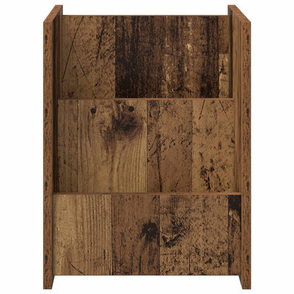 vidaXL Magazine Rack Old Wood 35 x 35 x 45 cm Engineered Wood
