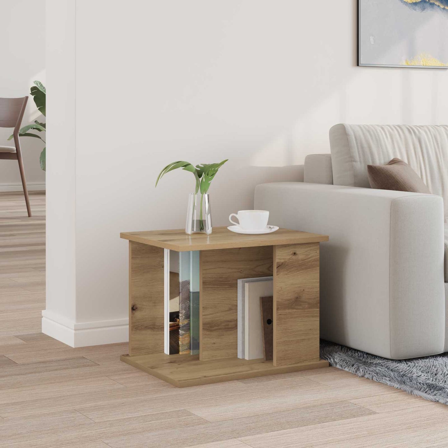 vidaXL Magazine Rack Artisan Oak 35 x 35 x 45 cm Engineered Wood