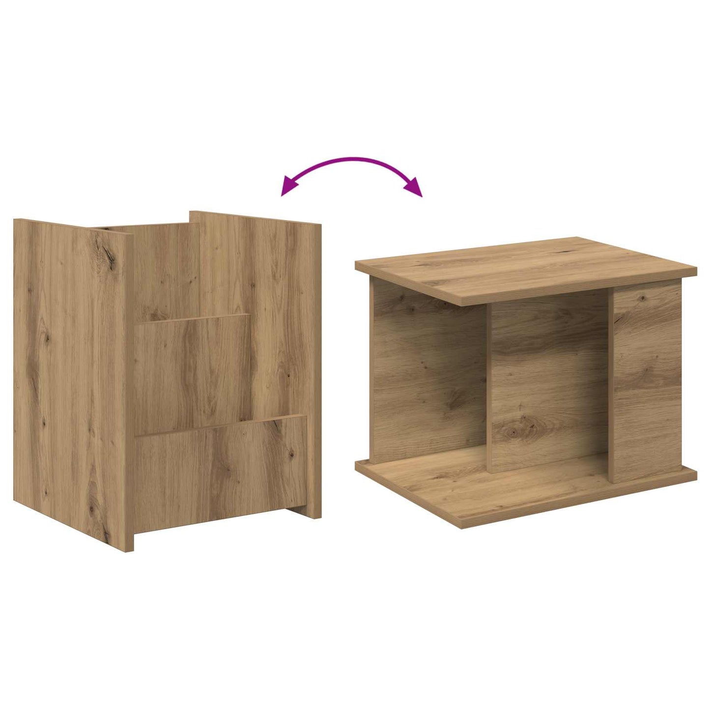 vidaXL Magazine Rack Artisan Oak 35 x 35 x 45 cm Engineered Wood