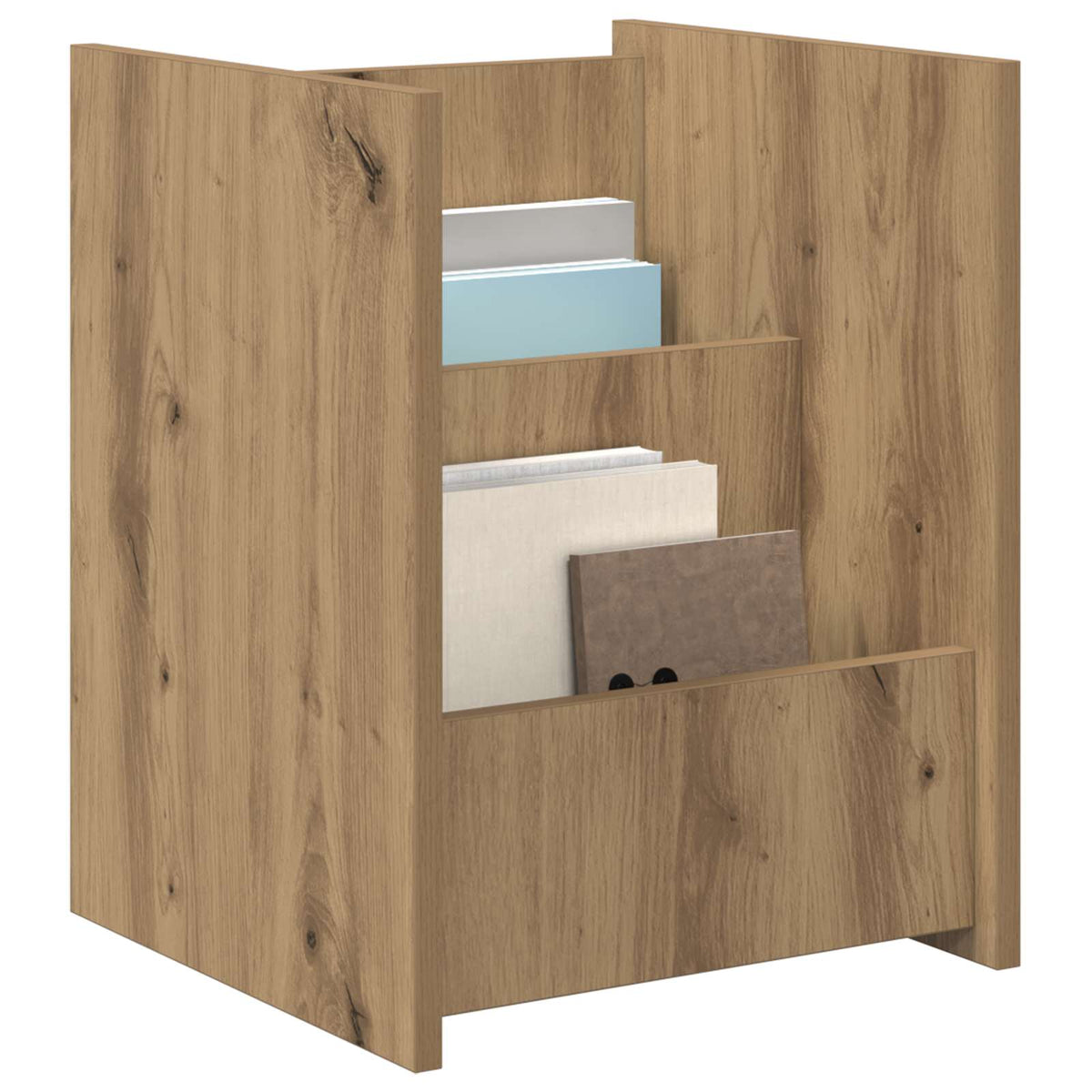 vidaXL Magazine Rack Artisan Oak 35 x 35 x 45 cm Engineered Wood