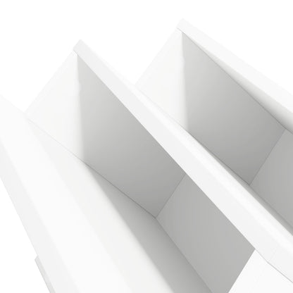 vidaXL Magazine Rack White 53 x 40 x 28.5 cm Engineered Wood
