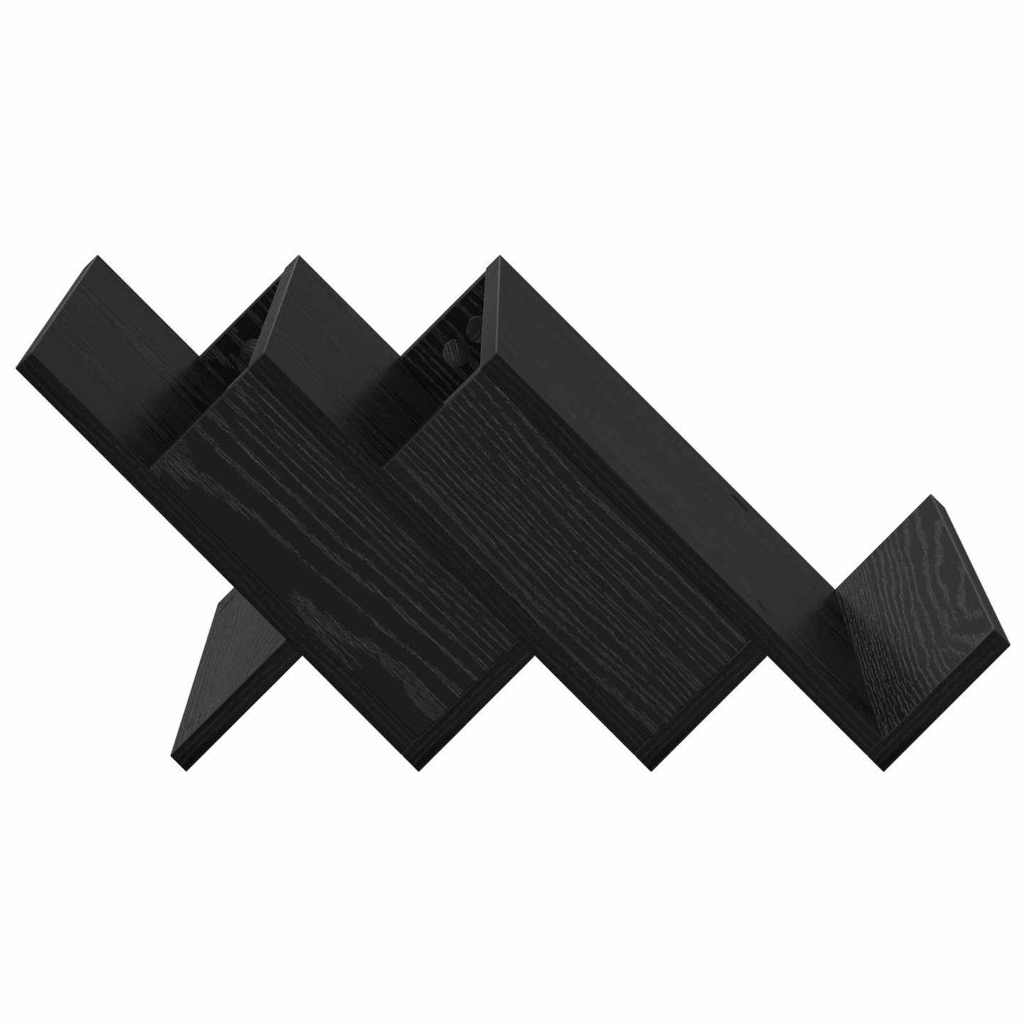 vidaXL Magazine Rack Black Oak 53 x 40 x 28.5 cm Engineered Wood