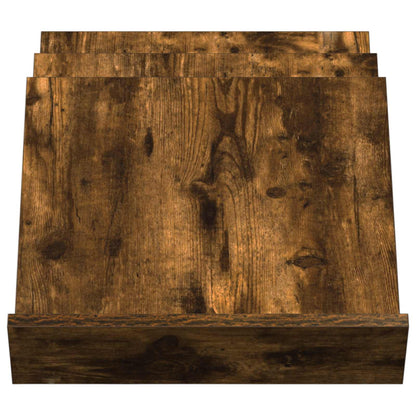 vidaXL Magazine Rack Smoked Oak 53 x 40 x 28.5 cm Engineered Wood