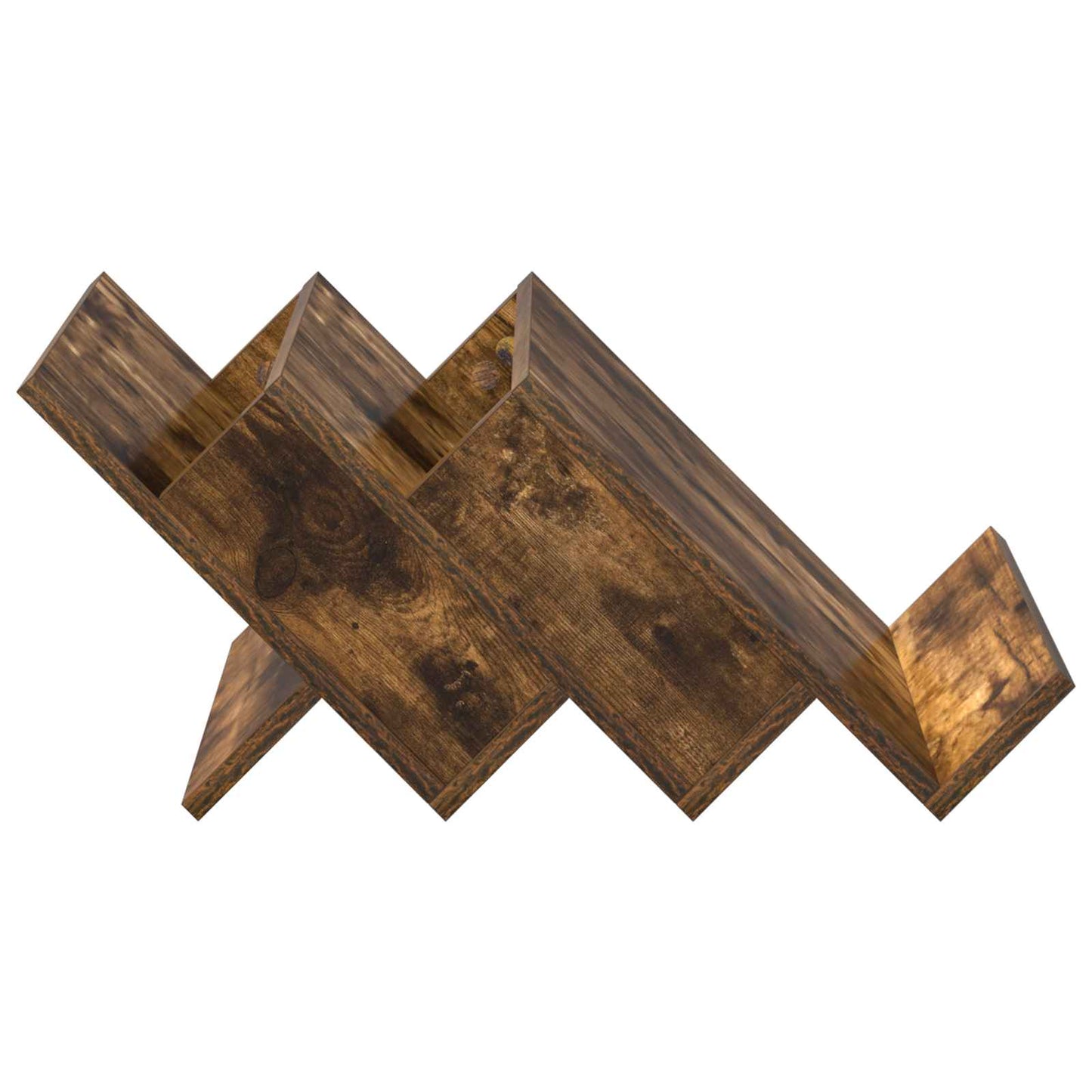 vidaXL Magazine Rack Smoked Oak 53 x 40 x 28.5 cm Engineered Wood