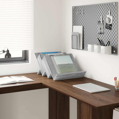 vidaXL Magazine Rack Grey Sonoma 53 x 40 x 28.5 cm Engineered Wood