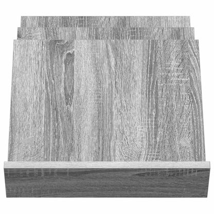 vidaXL Magazine Rack Grey Sonoma 53 x 40 x 28.5 cm Engineered Wood