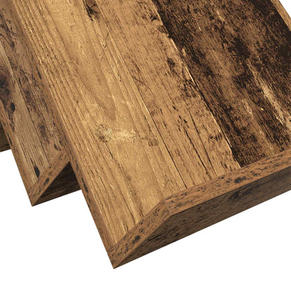 vidaXL Magazine Rack Old Wood 53 x 40 x 28.5 cm Engineered Wood