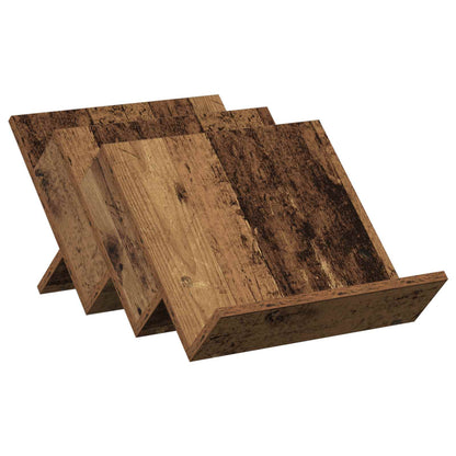 vidaXL Magazine Rack Old Wood 53 x 40 x 28.5 cm Engineered Wood