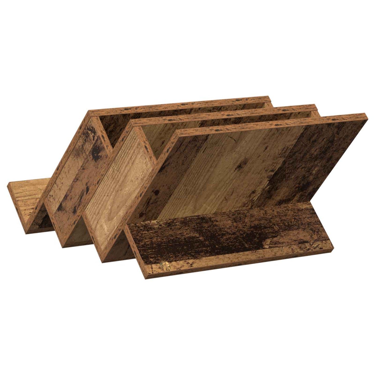 vidaXL Magazine Rack Old Wood 53 x 40 x 28.5 cm Engineered Wood