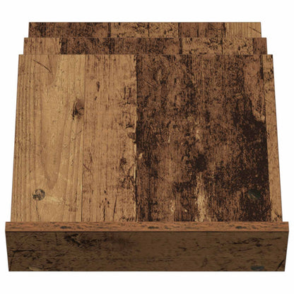 vidaXL Magazine Rack Old Wood 53 x 40 x 28.5 cm Engineered Wood