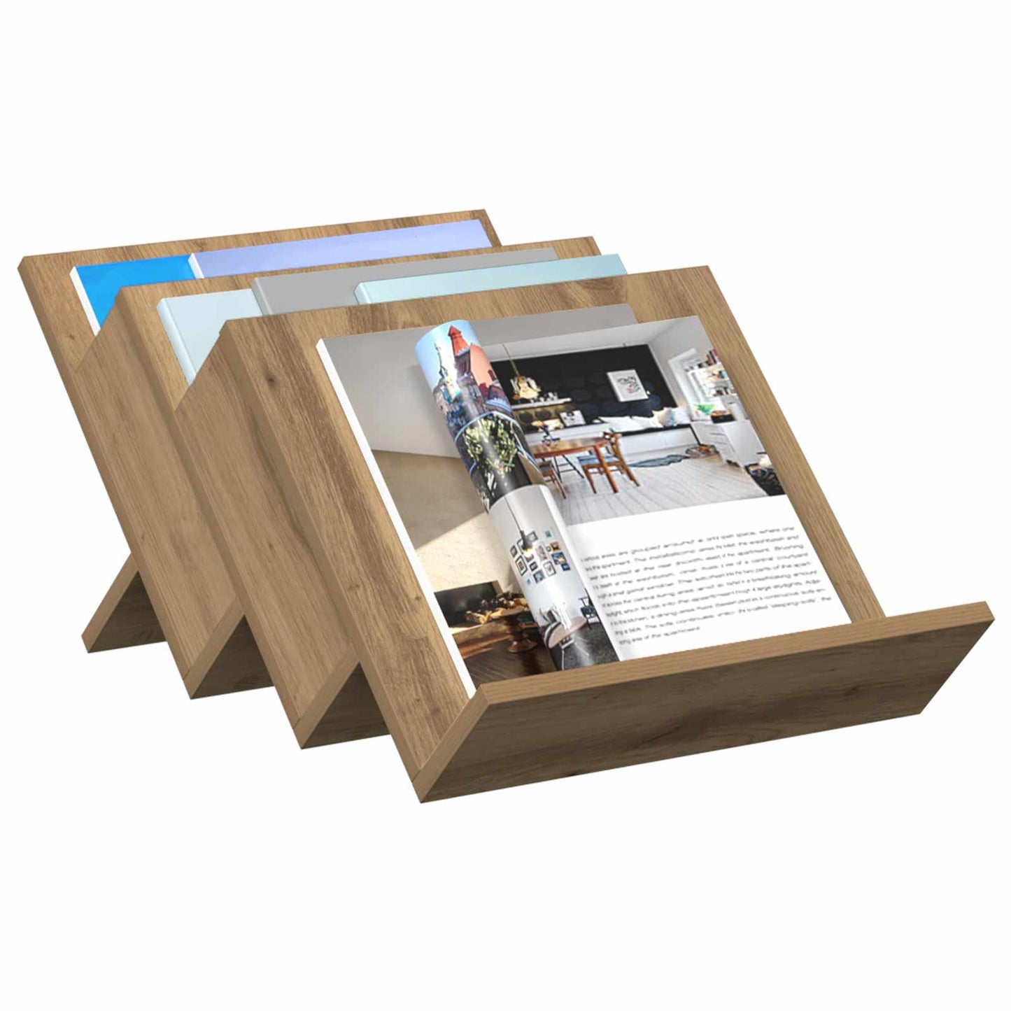 vidaXL Magazine Rack Artisan Oak 53 x 40 x 28.5 cm Engineered Wood