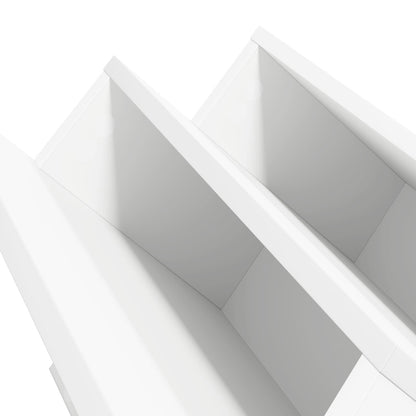 vidaXL Magazine Rack White 65 x 53 x 28.5 cm Engineered Wood