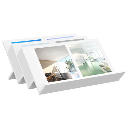vidaXL Magazine Rack White 65 x 53 x 28.5 cm Engineered Wood