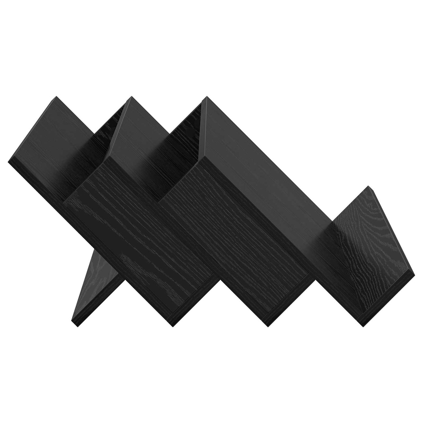 vidaXL Magazine Rack Black Oak 65 x 53 x 28.5 cm Engineered Wood