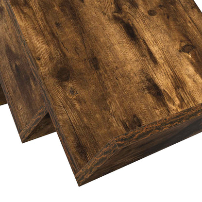 vidaXL Magazine Rack Smoked Oak 65 x 53 x 28.5 cm Engineered Wood