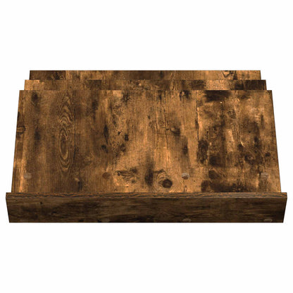 vidaXL Magazine Rack Smoked Oak 65 x 53 x 28.5 cm Engineered Wood