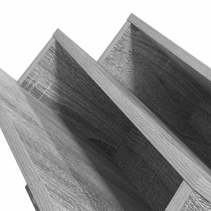 vidaXL Magazine Rack Grey Sonoma 65 x 53 x 28.5 cm Engineered Wood
