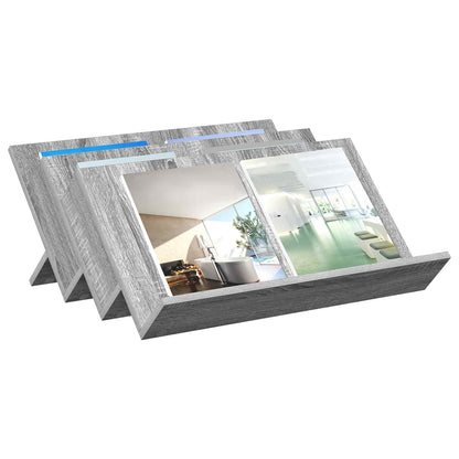 vidaXL Magazine Rack Grey Sonoma 65 x 53 x 28.5 cm Engineered Wood