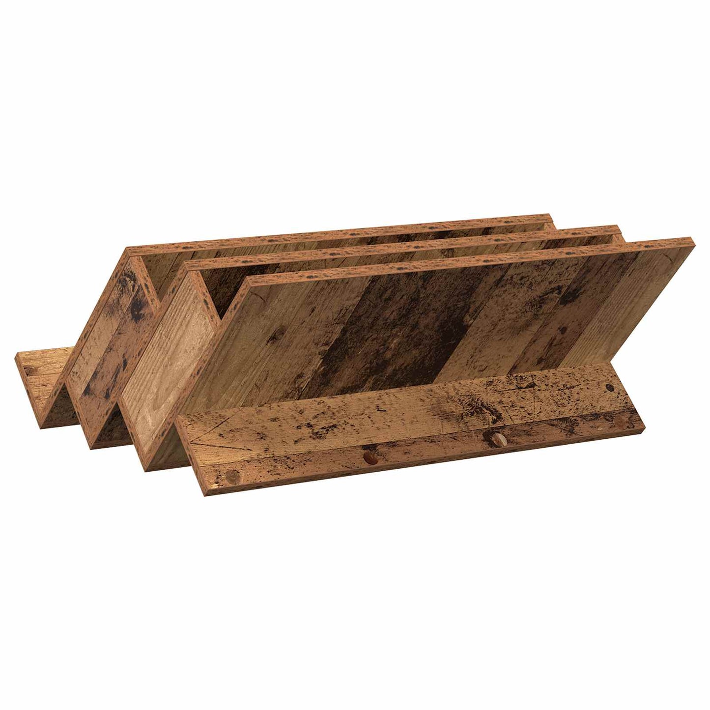 vidaXL Magazine Rack Old Wood 65 x 53 x 28.5 cm Engineered Wood