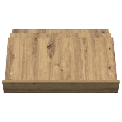 vidaXL Magazine Rack Artisan Oak 65 x 53 x 28.5 cm Engineered Wood