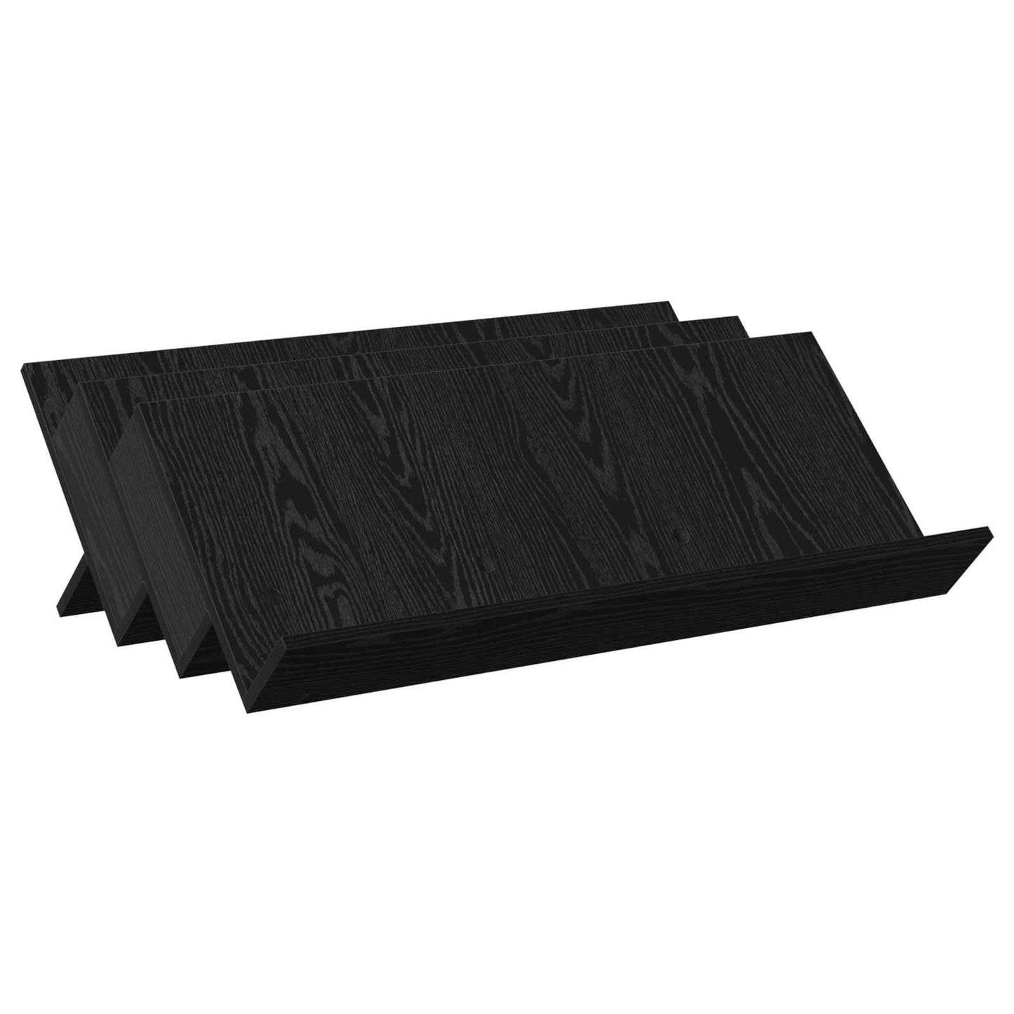 vidaXL Magazine Rack Black Oak 90 x 53 x 28.5 cm Engineered Wood