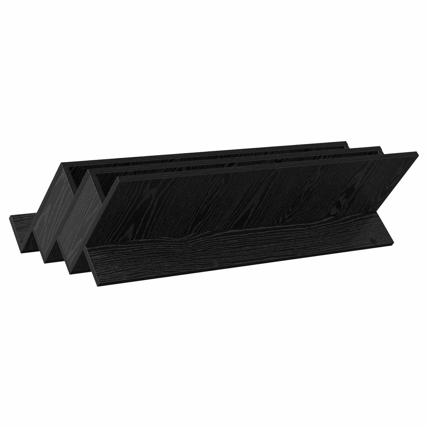 vidaXL Magazine Rack Black Oak 90 x 53 x 28.5 cm Engineered Wood