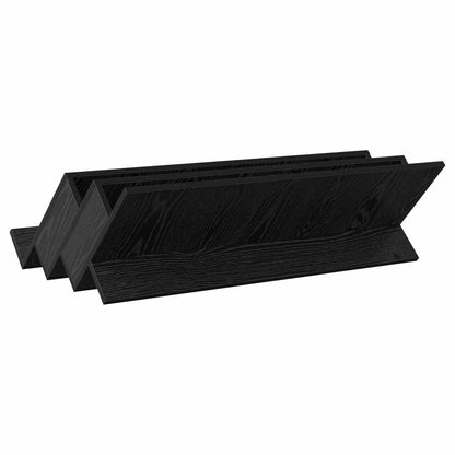 vidaXL Magazine Rack Black Oak 90 x 53 x 28.5 cm Engineered Wood
