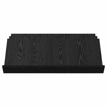 vidaXL Magazine Rack Black Oak 90 x 53 x 28.5 cm Engineered Wood