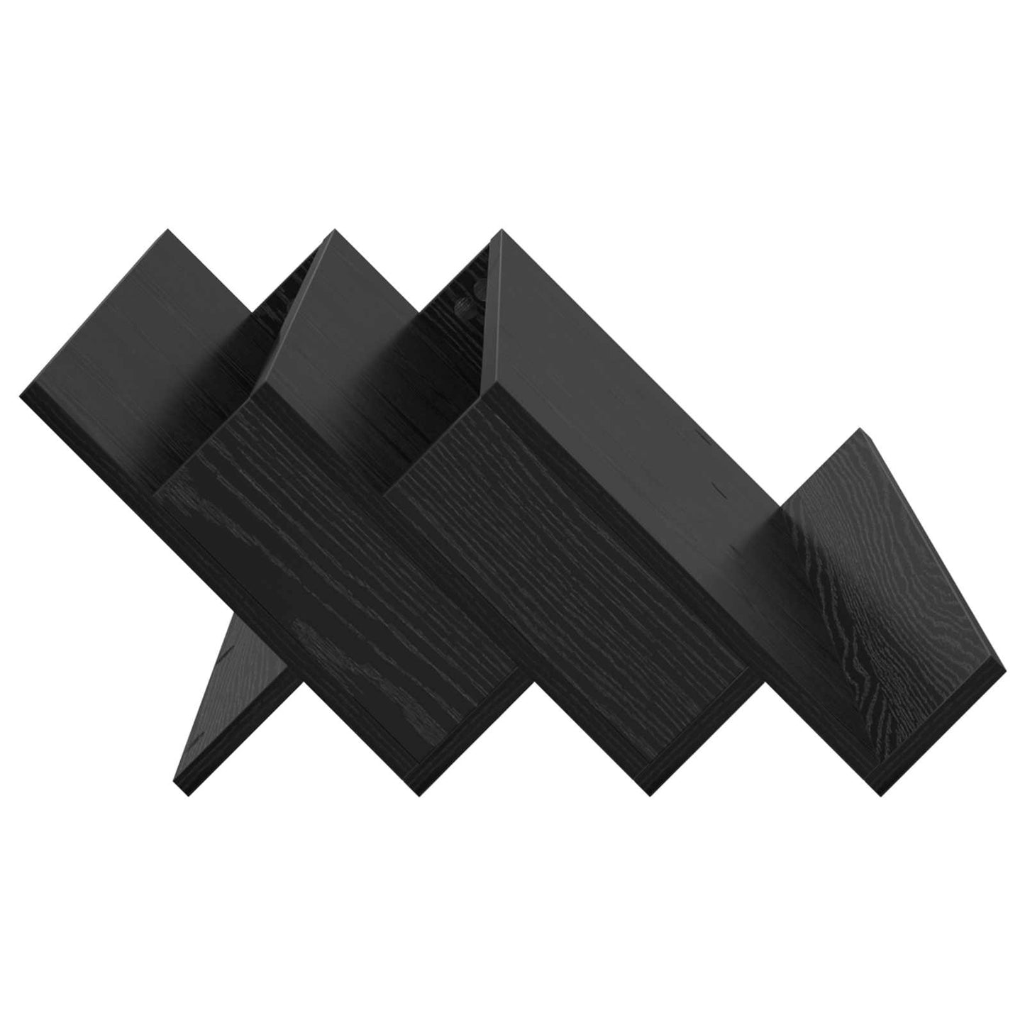 vidaXL Magazine Rack Black Oak 90 x 53 x 28.5 cm Engineered Wood