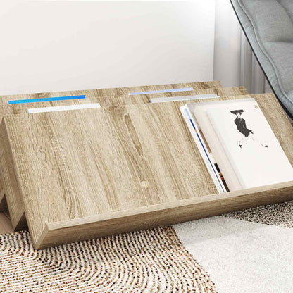 vidaXL Magazine Rack Sonoma Oak 90 x 53 x 28.5 cm Engineered Wood
